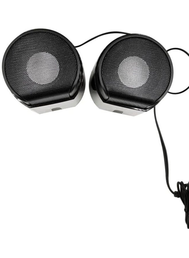 كيسونلي نظام مكبرات صوت صغيرة متعددة الوسائط Kisonli K-500 مع مضخم صوت USB 2.0 - مكبر صوت كمبيوتر 2.1 قناة مع صوت جهير عميق، مدخل صوت 3.5 ملم، نظام صوت مكتبي صغير يعمل بمنفذ USB - أسود - Image 5